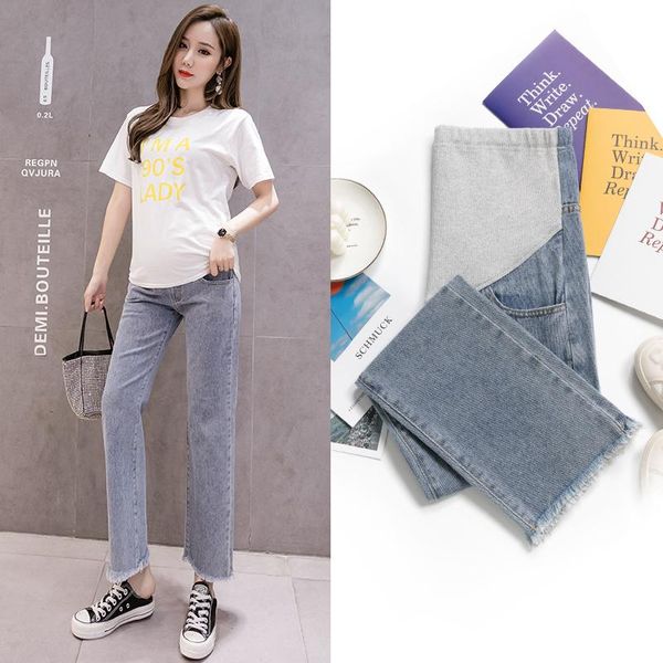 maternity bottoms wide leg jeans pants for pregnant women ninth high waist comfortable loose pregnancy clothes, White
maternity bottoms wide leg jeans pants for pregnant women ninth high waist comfortable loose pregnancy clothes, White