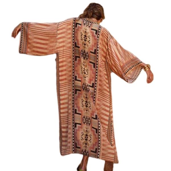 women's swimwear a5kc women bohemian long sleeve kimono cardigan vintage geometric pattern belted open front blouse shirt beach bikini, White;black
women's swimwear a5kc women bohemian long sleeve kimono cardigan vintage geometric pattern belted open front blouse shirt beach bikini, White;black