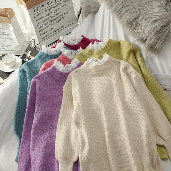 women's sweaters autumn and winter fake two-piece lace stitching long-sleeved sweater casual all-matchloose coat pullover knitted top, White;black
women's sweaters autumn and winter fake two-piece lace stitching long-sleeved sweater casual all-matchloose coat pullover knitted top, White;black