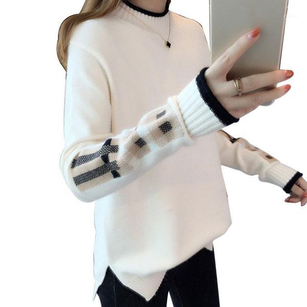 women's sweaters autumn women sweater fashion long sleeves loose female knitted o-neck pullover jumpers pull femme ., White;black
women's sweaters autumn women sweater fashion long sleeves loose female knitted o-neck pullover jumpers pull femme ., White;black