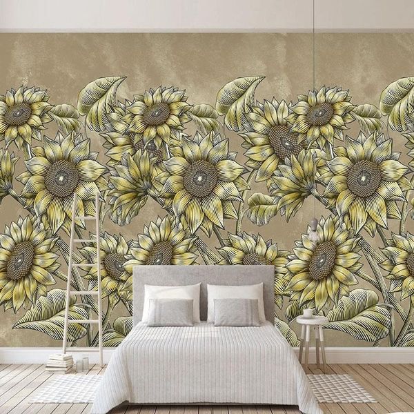 wallpapers custom mural wallpaper nordic modern minimalist hand-painted retro sunflower fresco living room bedroom art papel de parede 3 d
wallpapers custom mural wallpaper nordic modern minimalist hand-painted retro sunflower fresco living room bedroom art papel de parede 3 d