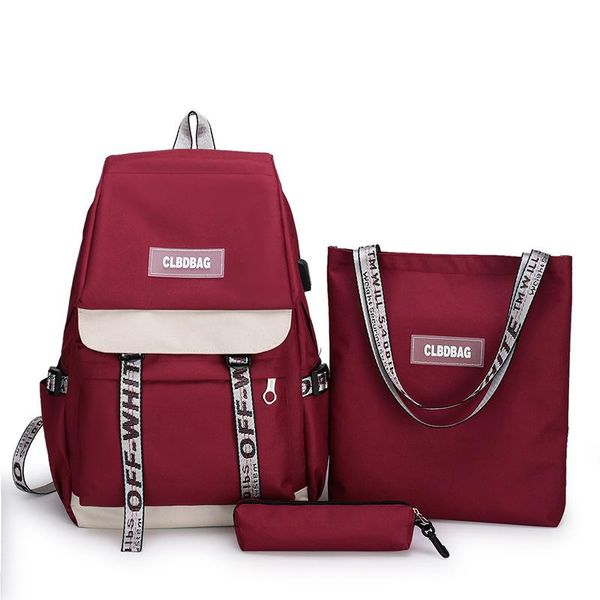 backpack korean three-piece set high school university simple middle junior student schoolbag
backpack korean three-piece set high school university simple middle junior student schoolbag
