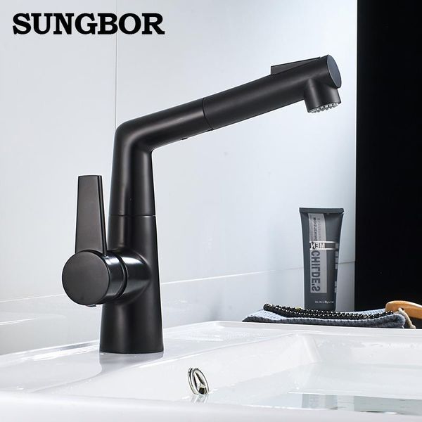 bathroom sink faucets black/chrome basin taps pull out faucet single handle mixer bath stainless steel water, and cold wate
bathroom sink faucets black/chrome basin taps pull out faucet single handle mixer bath stainless steel water, and cold wate