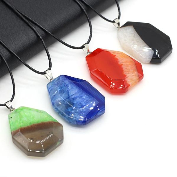 pendant necklaces 2021 natural stone heptagonal shape multicolor agate semi-precious stones necklace diy exquisite jewelry gift party, Silver
pendant necklaces 2021 natural stone heptagonal shape multicolor agate semi-precious stones necklace diy exquisite jewelry gift party, Silver