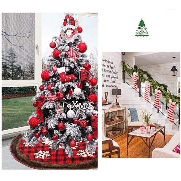 christmas decorations 120cm red black plaid cloth artificial wool edge tree skirt decoration skirts
christmas decorations 120cm red black plaid cloth artificial wool edge tree skirt decoration skirts