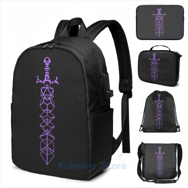 backpack funny graphic print the polyhedral dice collectors purple sword usb charge men school bags women bag travel laptop
backpack funny graphic print the polyhedral dice collectors purple sword usb charge men school bags women bag travel laptop