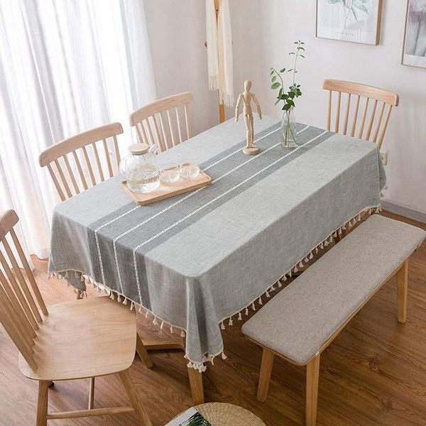 table cloth rectangular tablecloth 140x200cm polyester fiber with tassel edge dust-proof washable dining(grey)
table cloth rectangular tablecloth 140x200cm polyester fiber with tassel edge dust-proof washable dining(grey)
