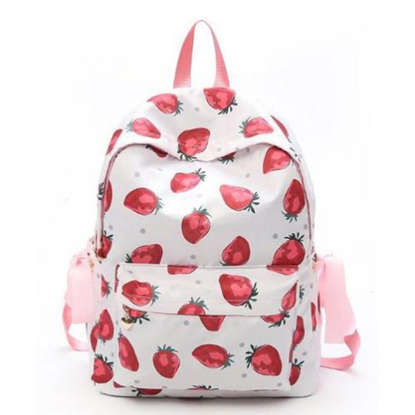 outdoor bags fresh style fruit strawberry print backpack pink bow girl bag travel
outdoor bags fresh style fruit strawberry print backpack pink bow girl bag travel