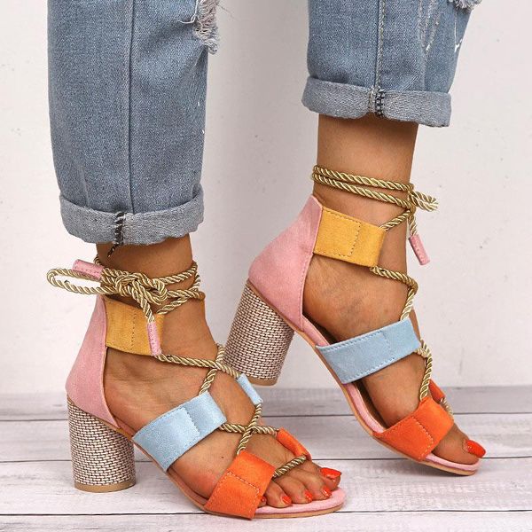 dress shoes summer sandals women fashion mixed colors lace-up high heels hollow zapatos de mujer fish mouth woman, Black
dress shoes summer sandals women fashion mixed colors lace-up high heels hollow zapatos de mujer fish mouth woman, Black