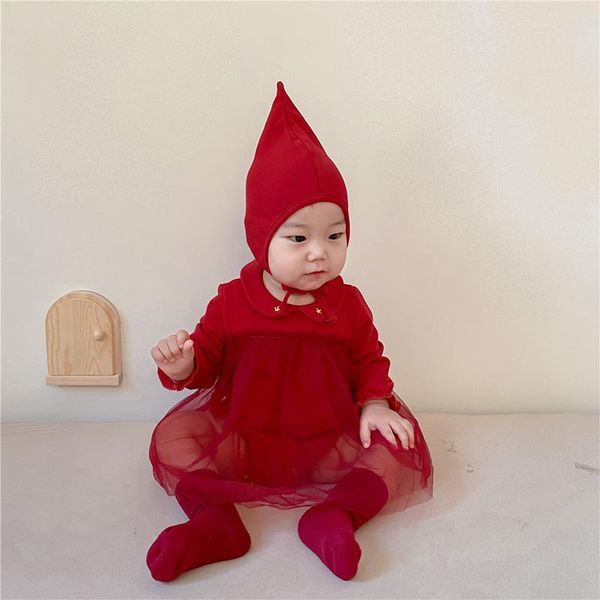 girl's dresses bear leader infant baby one hundred days old net gauze romper female star skirt triangle + hat, Red;yellow
girl's dresses bear leader infant baby one hundred days old net gauze romper female star skirt triangle + hat, Red;yellow