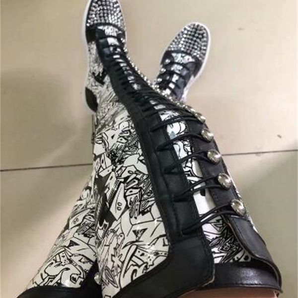 boots winter girls spike rivets studs round toe loop above thigh black woman boots printed on knee flat casual shoes qb4w
boots winter girls spike rivets studs round toe loop above thigh black woman boots printed on knee flat casual shoes qb4w