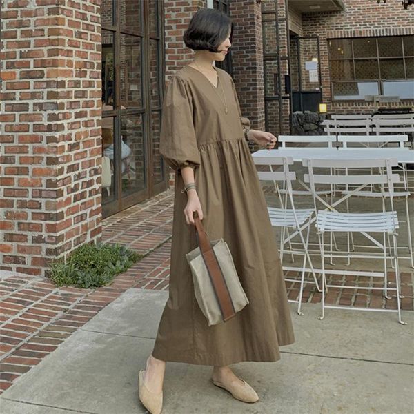 casual dresses superaen 2021 spring autumn loose slim lantern sleeve v-neck solid plus size retro a line woman dress, Black;gray
casual dresses superaen 2021 spring autumn loose slim lantern sleeve v-neck solid plus size retro a line woman dress, Black;gray