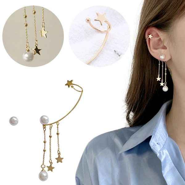 hoop & huggie a pair of pearl earrings super fairy tassel golden earring star gift party wedding jewelry 21630, Golden;silver
hoop & huggie a pair of pearl earrings super fairy tassel golden earring star gift party wedding jewelry 21630, Golden;silver