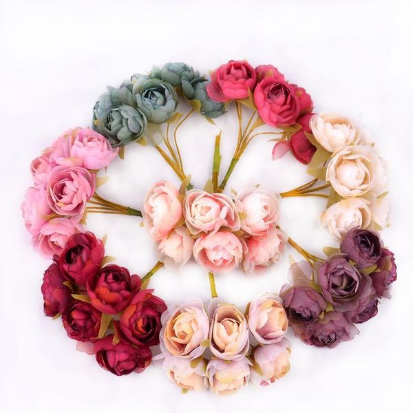 6pcs/lot new artificial flower silk rose bouquet for wedding home decoration diy craft bridal wreath scrapbooking fake jllddl
6pcs/lot new artificial flower silk rose bouquet for wedding home decoration diy craft bridal wreath scrapbooking fake jllddl