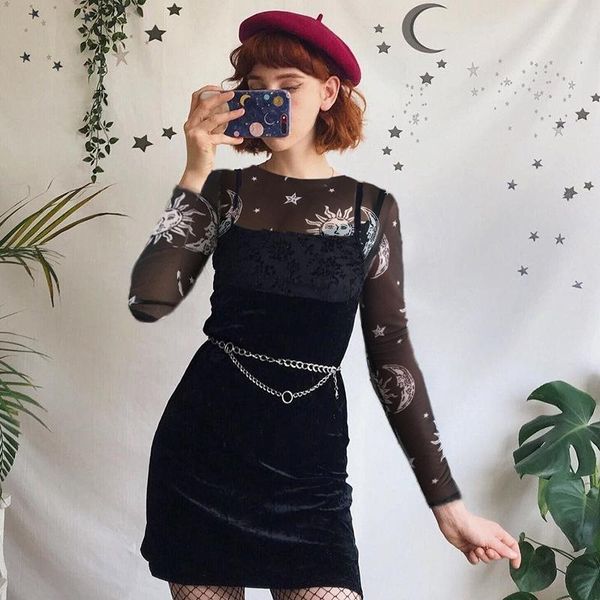 women's t-shirt 2021 women harajuku mesh long sleeve see through t shirt transparent sun moon star print femininas clubwear, White
women's t-shirt 2021 women harajuku mesh long sleeve see through t shirt transparent sun moon star print femininas clubwear, White