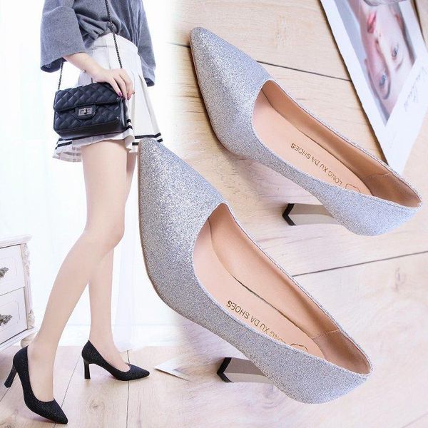 dress shoes women wedding sequined cloth high heels pointed toe pumps bling ladies square heel silver black 8517n
dress shoes women wedding sequined cloth high heels pointed toe pumps bling ladies square heel silver black 8517n