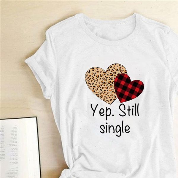 leopard plaid heart yep. still single printing t shirts women t shirt summer women casual harajuku camisetas mujer verano, White
leopard plaid heart yep. still single printing t shirts women t shirt summer women casual harajuku camisetas mujer verano, White