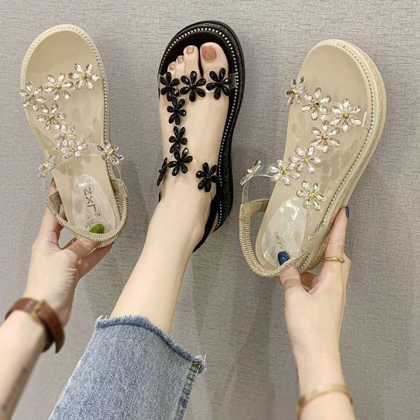 sandals 2021 crystal flowers clear platform femme creepers elastic band sandalia carved knitted grain height increasing shoes, Black
sandals 2021 crystal flowers clear platform femme creepers elastic band sandalia carved knitted grain height increasing shoes, Black