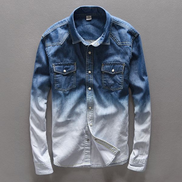 2021 new novo designer da marca denim do algodo gradiente para moda casual camisa dos homens cobre camisas zxg9, White
2021 new novo designer da marca denim do algodo gradiente para moda casual camisa dos homens cobre camisas zxg9, White