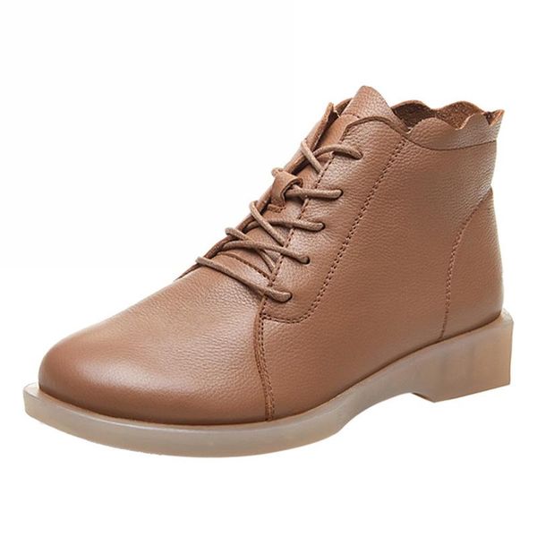 boots genuine leather retro ankle for women winter casual female solid platform western warm shoes hoof heels, Black
boots genuine leather retro ankle for women winter casual female solid platform western warm shoes hoof heels, Black