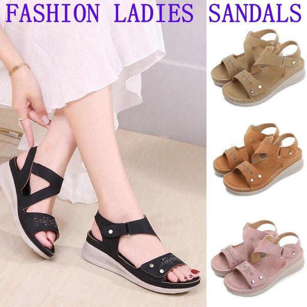 sandals summer retro women's sandals sewing women casual wedge shoes woman comfort ladies buckle open toe hook loop female shoes, Black
sandals summer retro women's sandals sewing women casual wedge shoes woman comfort ladies buckle open toe hook loop female shoes, Black
