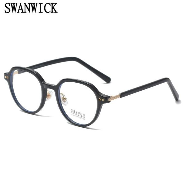 fashion sunglasses frames swanwick retro polygon anti blue light glasses for women tr90 eyewear acetate handmade men optical spectacle clear, Black
fashion sunglasses frames swanwick retro polygon anti blue light glasses for women tr90 eyewear acetate handmade men optical spectacle clear, Black