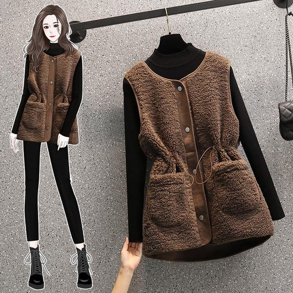 women's vests vintage large size clothing autumn winter coats lamb velvet waistcoat vest jackets d725, Black;white
women's vests vintage large size clothing autumn winter coats lamb velvet waistcoat vest jackets d725, Black;white