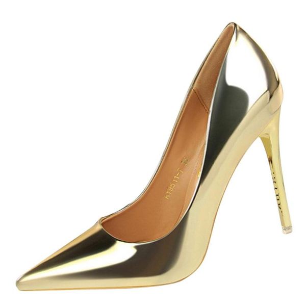 dress shoes woman pointed toe glossy simple solid noble patent high heel slip-on expensive four seasons, Black
dress shoes woman pointed toe glossy simple solid noble patent high heel slip-on expensive four seasons, Black