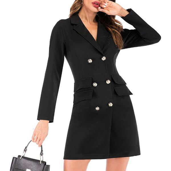 2021 new office lady v neck metal button double breasted slim mini spring elegant blazer tunic robe vestidos 4n94, Black;gray
2021 new office lady v neck metal button double breasted slim mini spring elegant blazer tunic robe vestidos 4n94, Black;gray
