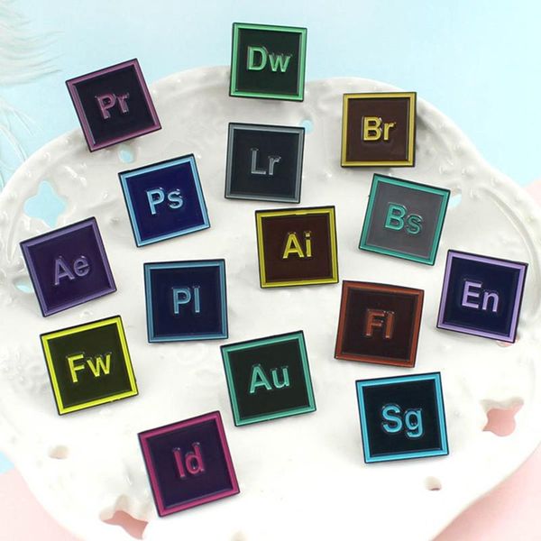 pins, brooches ps ai pr au lr ae design software brooch for men women poshop premiere designer jewelry badge shirt denim lapel pins ornament, Gray
pins, brooches ps ai pr au lr ae design software brooch for men women poshop premiere designer jewelry badge shirt denim lapel pins ornament, Gray