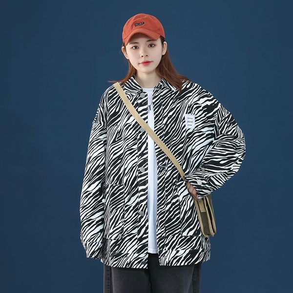 women's jackets womens loose zebra print for 2021 fashion trends streetwear ladies korean casual clothing teens girls harajuku outwear, Black;brown
women's jackets womens loose zebra print for 2021 fashion trends streetwear ladies korean casual clothing teens girls harajuku outwear, Black;brown