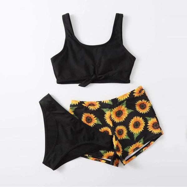 one-pieces 2021 girls bikini suits summer cute crisscross sunflower floral print three-piece swimsuit sets children's swimwear, Black
one-pieces 2021 girls bikini suits summer cute crisscross sunflower floral print three-piece swimsuit sets children's swimwear, Black