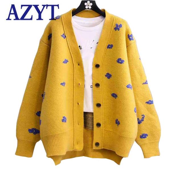 women's knits & tees azyt 2021 spring knit cardigan autumn v neck loose women jacket fashion print long sleeve knitwear female, White
women's knits & tees azyt 2021 spring knit cardigan autumn v neck loose women jacket fashion print long sleeve knitwear female, White