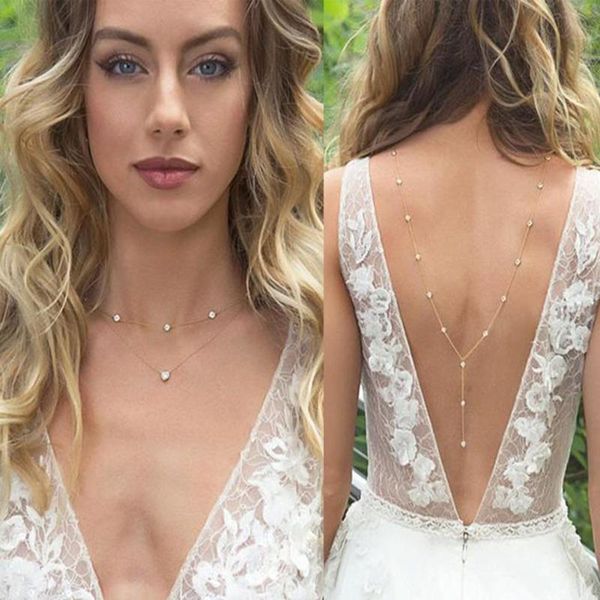 chains 2021 rhinestone inlaid long drop bridal back necklace lady body chain wedding jewelry for women, Silver
chains 2021 rhinestone inlaid long drop bridal back necklace lady body chain wedding jewelry for women, Silver
