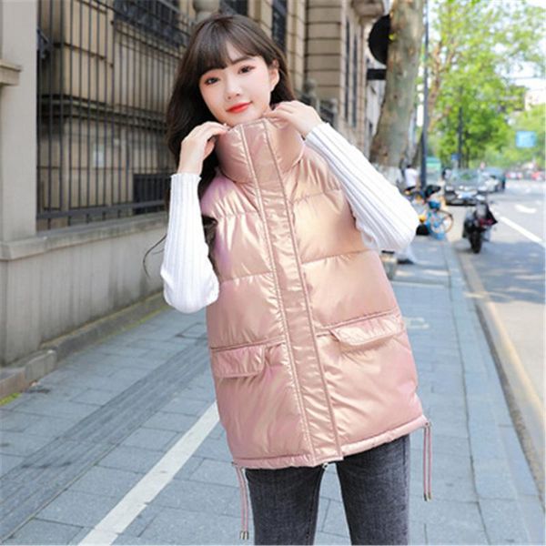 women's vests fashion glossy winter waistcoat jacket korean women stand collar down vest waterproof thick outwear sleeveless oversized, Black;white
women's vests fashion glossy winter waistcoat jacket korean women stand collar down vest waterproof thick outwear sleeveless oversized, Black;white