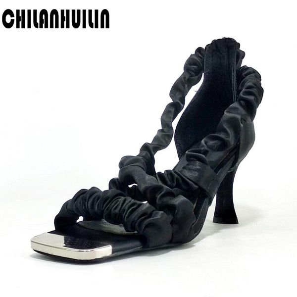 sandals brand summer shoes women elastic satin open toe thin high heel cross strap pumps party dance woman, Black
sandals brand summer shoes women elastic satin open toe thin high heel cross strap pumps party dance woman, Black