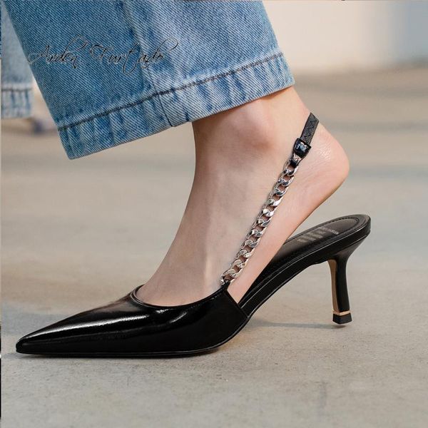 sandals arden furtado 2021 summer fashion women's shoes metal chains mature office lady stilettos heels pointed toe pumps 40 41, Black
sandals arden furtado 2021 summer fashion women's shoes metal chains mature office lady stilettos heels pointed toe pumps 40 41, Black