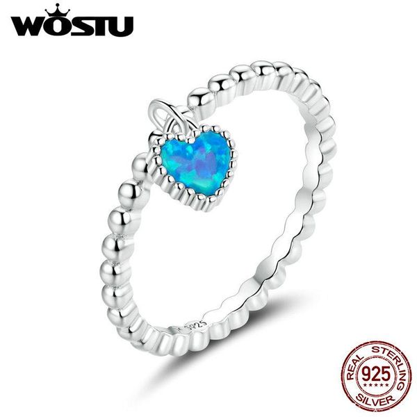 cluster rings wostu blue heart ring 925 sterling silver stackable translucent opal finger for women wedding engagement jewelry cqr672, Golden;silver
cluster rings wostu blue heart ring 925 sterling silver stackable translucent opal finger for women wedding engagement jewelry cqr672, Golden;silver