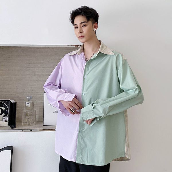 men's casual shirts men stripe color splice loose long sleeve japan korea streetwear youthful fashion vintage arpd, White;black
men's casual shirts men stripe color splice loose long sleeve japan korea streetwear youthful fashion vintage arpd, White;black
