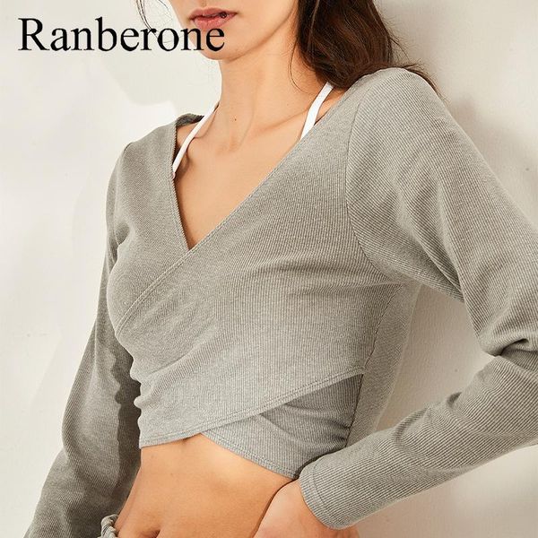 ranberone yoga workout clothes women crop v-neck casual breathable running long sleeve quick-drying female t-shirt, White;red
ranberone yoga workout clothes women crop v-neck casual breathable running long sleeve quick-drying female t-shirt, White;red