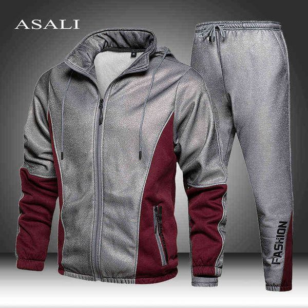 sets tracksuit men 2021 autumn winter hooded male sweatshirts jacket + pants sets tracksuits hoodie set mens fitness 2 pieces g1217, Gray
sets tracksuit men 2021 autumn winter hooded male sweatshirts jacket + pants sets tracksuits hoodie set mens fitness 2 pieces g1217, Gray