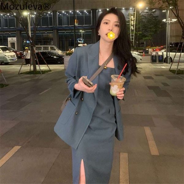 mozuleva spring business suit elegant office dress lady work 2 pieces set long sleeve blazer and sleeveless dress suit sets 210927, White;black
mozuleva spring business suit elegant office dress lady work 2 pieces set long sleeve blazer and sleeveless dress suit sets 210927, White;black