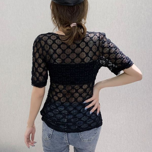 2021 summer european clothes t-shirt loose fashion lace diamonds women ropa mujer shirt sleeve tees new t06409 zhf9, White
2021 summer european clothes t-shirt loose fashion lace diamonds women ropa mujer shirt sleeve tees new t06409 zhf9, White
