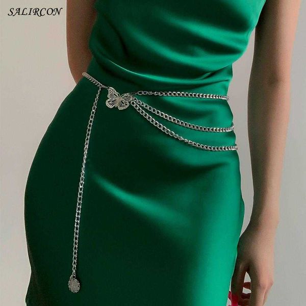 salircon charm multi layer butterfly waist chain belt gold color belly chain for women bikini beach body jewelry 2021 gift p0811, Silver
salircon charm multi layer butterfly waist chain belt gold color belly chain for women bikini beach body jewelry 2021 gift p0811, Silver