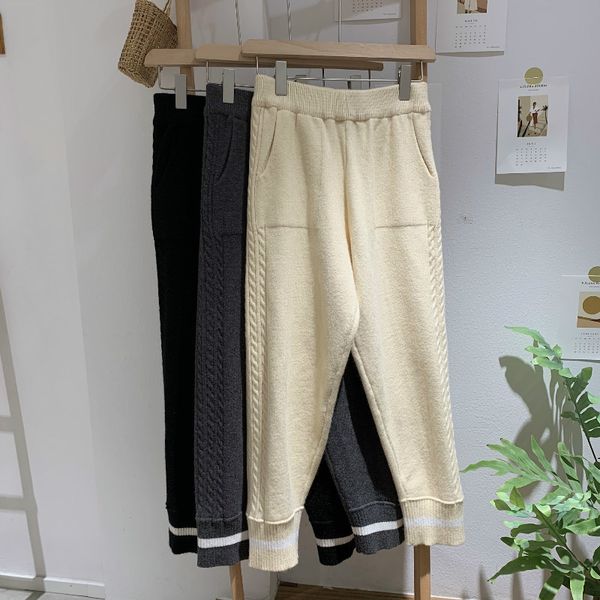 2021 new mooirue winter casual women knitted harem high big pocket elastic waist beige black gray long pants v2e5, Black;white
2021 new mooirue winter casual women knitted harem high big pocket elastic waist beige black gray long pants v2e5, Black;white