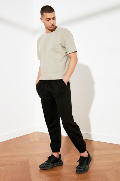 running pants trendyol men 's regular fit sweatpants tmnss21ea0092, Black;blue
running pants trendyol men 's regular fit sweatpants tmnss21ea0092, Black;blue