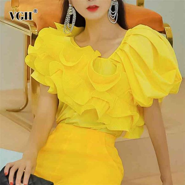 casual solid ruffle ruched shirt for women skew collar puff short sleeve slim blouses female summer fashion clothing stylish 210531, White
casual solid ruffle ruched shirt for women skew collar puff short sleeve slim blouses female summer fashion clothing stylish 210531, White