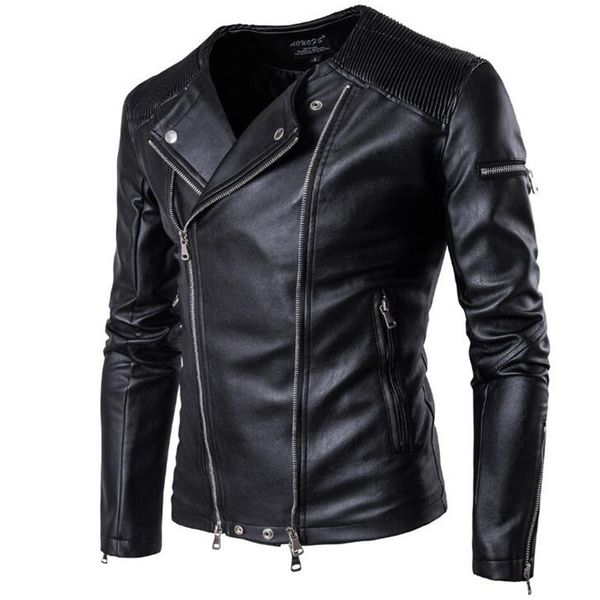plus size 5xl 2021 new spring autumn leather collarless motorcycle for men slim fit zippers mens jackets tt92, Black
plus size 5xl 2021 new spring autumn leather collarless motorcycle for men slim fit zippers mens jackets tt92, Black