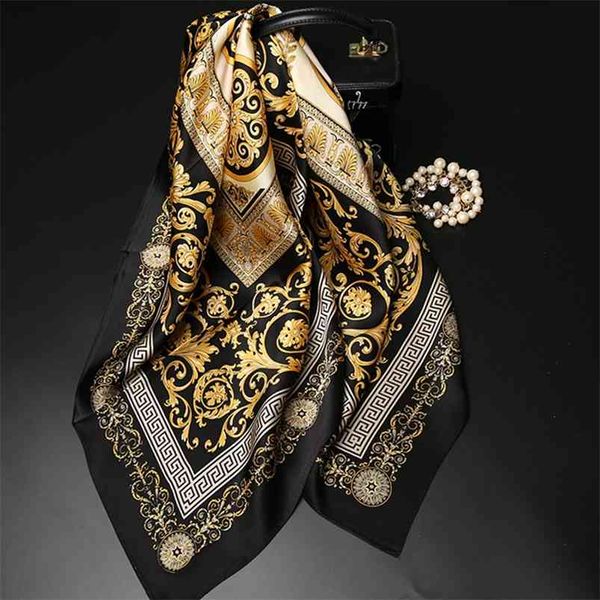 women silk scarf luxury brand 90*90cm crepe 100% real silk scarf sqaure lady soft printed head hijab femme natural fashion scarf 210914, Blue;gray
women silk scarf luxury brand 90*90cm crepe 100% real silk scarf sqaure lady soft printed head hijab femme natural fashion scarf 210914, Blue;gray