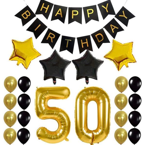 party decoration 50th birthday decor kit happy balloon banner number "50" balloons mylar foil and ballons supplies
party decoration 50th birthday decor kit happy balloon banner number "50" balloons mylar foil and ballons supplies
